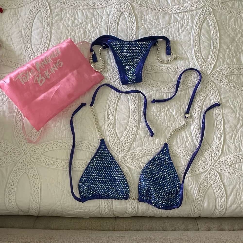 TOXIC ANGEL BIKINI | BLUE RHINESTONE COMPETITION SUIT